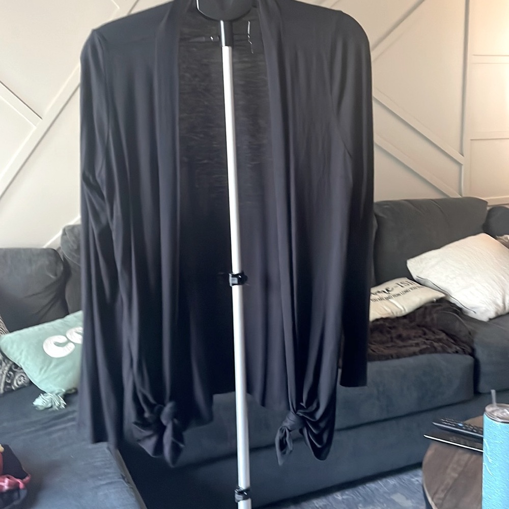 Black hip length sweater